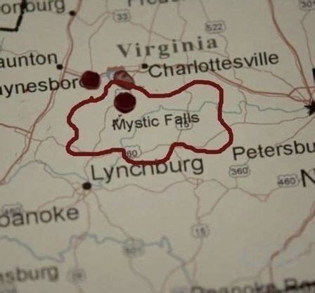 Mystic Falls Map - Vampire Diaries TV Series