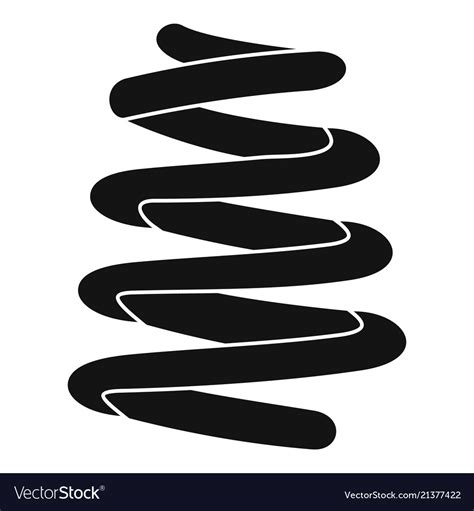 Spring coil icon simple style Royalty Free Vector Image