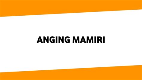 Anging Mamiri Unisono Tugas Seni Budaya Bernyanyi Unisono YouTube