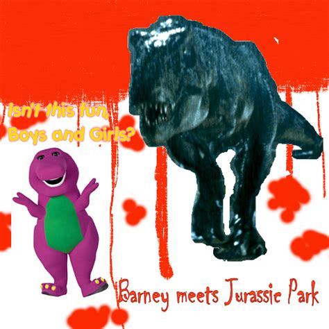 Barney meets Jurassic Park by Jen-the-Idiot on DeviantArt