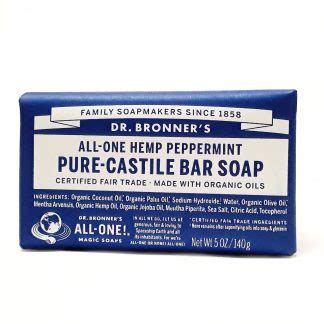 Dr Bronner S Peppermint Pure Castille Bar Soap