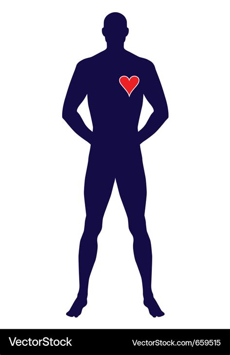 Naked Standing Man Royalty Free Vector Image VectorStock
