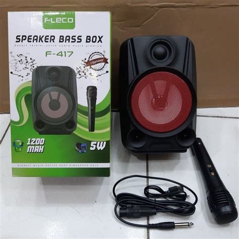 Speaker Bluetooth Bas Box Fleco F416 417 Free Microphone Lazada Indonesia