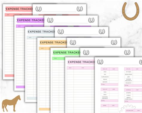 Pet Expense Tracker, Horse Budget Money Log, Pony Cash List, Spending