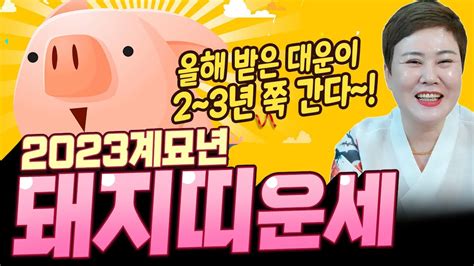 올해받은 대운이 2~3년간 쭉 지속되는 2023계묘년 돼지띠운세 천비궁 목포점집 Youtube