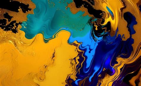 Una Pintura Abstracta Colorida Con Un Fondo Azul Y La Palabra Arte En