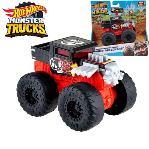 Игровой набор Mattel Hot Wheels Монстр трак со светом и звуком HDX Boneshaker купить с