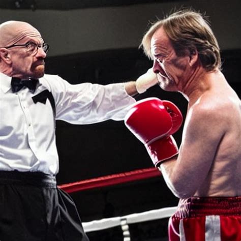 Walter White And Saul Goodman In A Boxing Match OpenArt