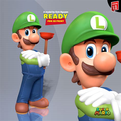 3d File Luigi The Super Mario Bros 🍄 ・3d Printer Design To Download・cults