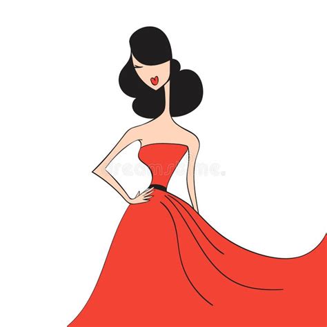 Woman Ball Gown Stock Illustrations 1563 Woman Ball Gown Stock