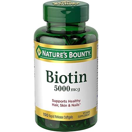 Amazon Nature S Bounty Super Potency Biotin Mcg Softgels