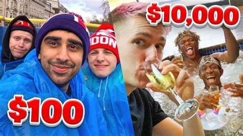 Sidemen 10000 Dollars Vs 100 Holiday Youtube