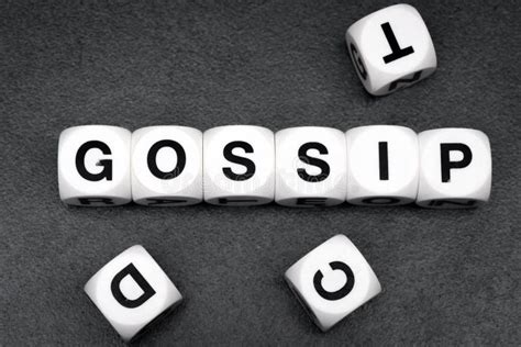 The Word `gossip` Emphasized By A Magnifying Glass Stock Image Image