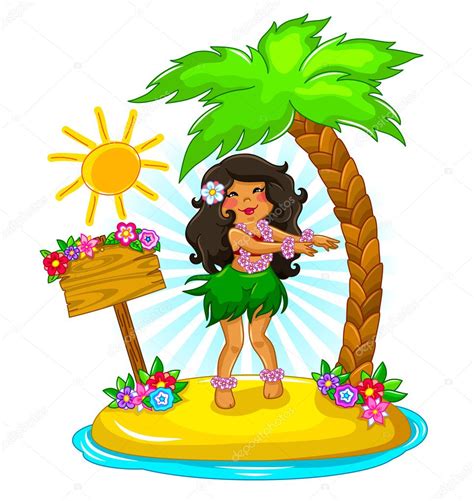 Hula Girl ⬇ Vector Image By © Ayeletkeshet Vector Stock 11418912