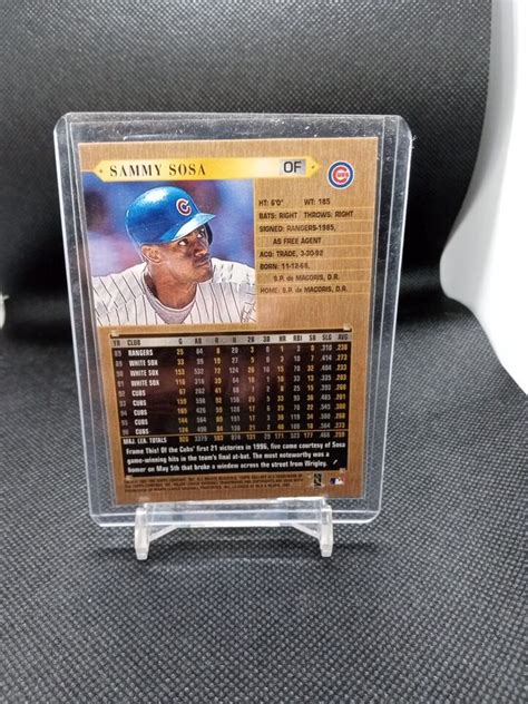 Topps Gallery Sammy Sosa Ebay