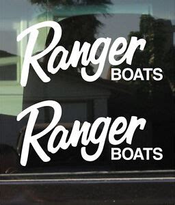 RANGER BOATS LOGO 10 INCH VINYL DECAL / STICKER PAIR