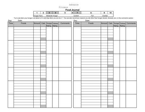 5 Best Images Of 7 Day Food Diary Printable Food Diary Log Sheets