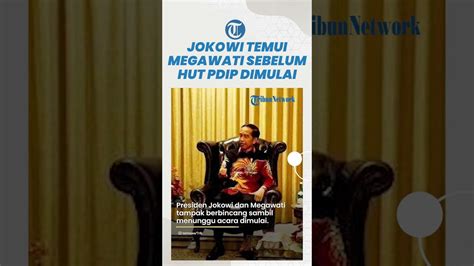 Jokowi Temui Megawati Sebelum Acara HUT Ke 50 PDIP Di JI Expo Kemayoran