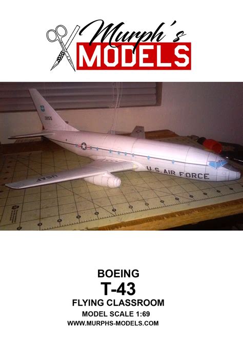 1/69 Boeing T-43 Flying Classroom USAF Paper Model - EcardModels