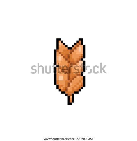 Wheat Leaf Pixel Art Style Stock Vector (Royalty Free) 2307030367 ...