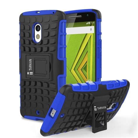 Tarkan Hard Armor Hybrid Rubber Bumper Flip Stand Rugged Back Case