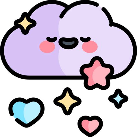 Cloud Kawaii Lineal color icon