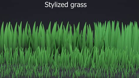 3d Model Stylized Grass Pack Vr Ar Low Poly Cgtrader