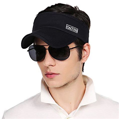 CACUSS Men's Cotton Sun Visor Cap with Adjustable Buckle