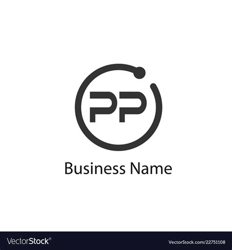 Initial letter pp logo template design Royalty Free Vector