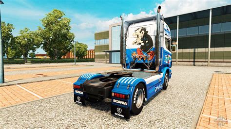 Smurfs Skin For Scania Truck For Euro Truck Simulator 2