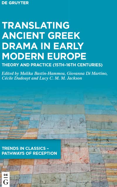 Book Launch: Translating Ancient Greek Drama in Early Modern Europe ...