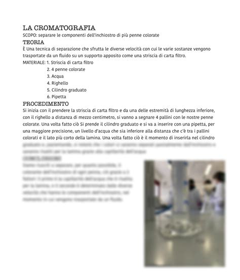 SOLUTION Cromatografia Studypool