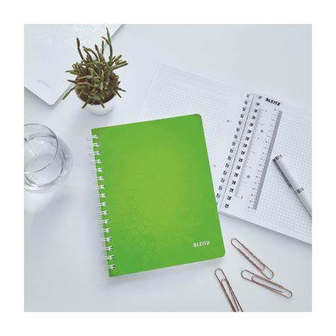 Cuaderno Wiro Leitz WOW PP 80 hojas cuadrícula 5 DIN A5 verde Deskidea