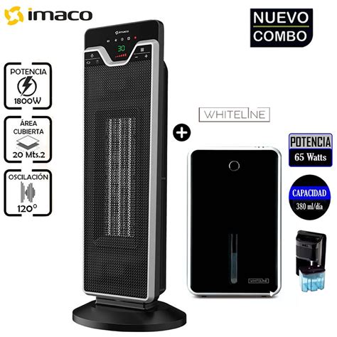 Ripley Termoventilador De Torre Imaco Itc W Deshumedecedor