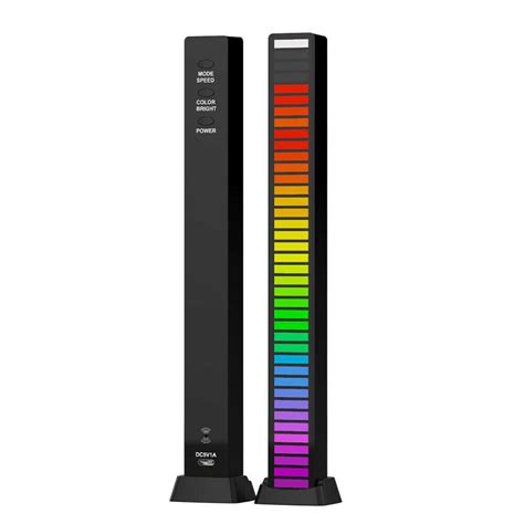 D08 RGB 40 LED Voice-Activated Rhythm Strip Light Bar Black | Skroutz.gr