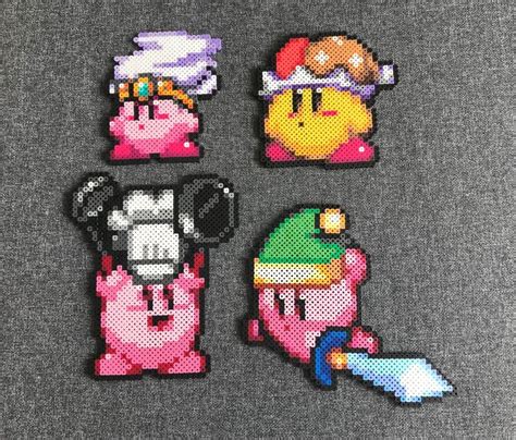 Kirby Set 4 Tornado Kirby Cosmic Jester Chef Kirby Sword Etsy