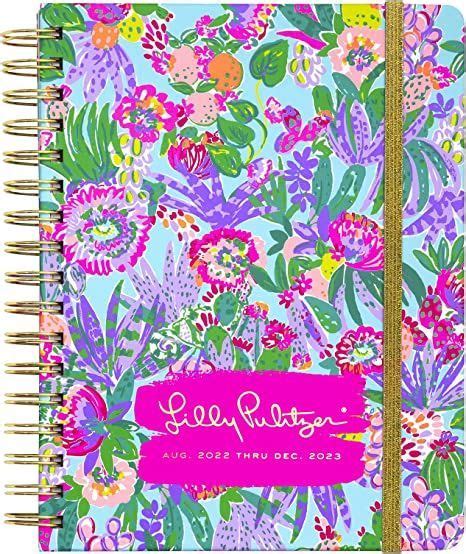 Lilly Pulitzer Daily Planner Large Agenda Dated August