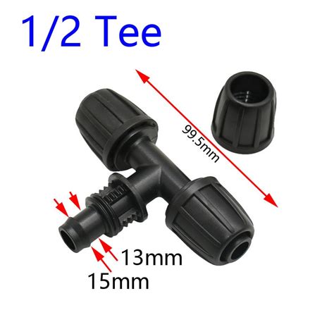 Tuyau d arrosage Connecteur d extrémité de coude en PE 16mm séparateur