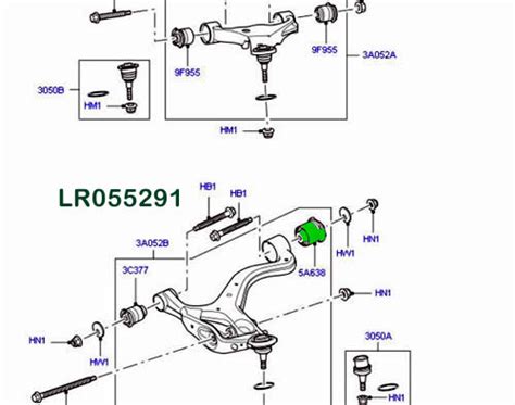 GENUINE LAND ROVER FRONT LOWER CONTROL ARM BUSHING BALL JOINT RANGE