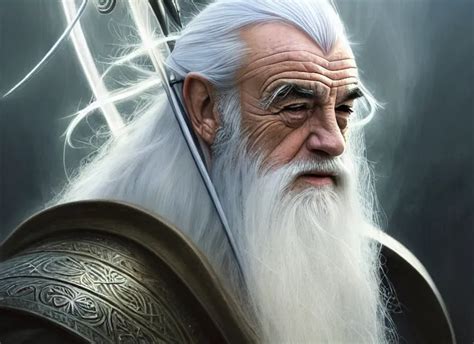 White Haired Sean Connery As Gandalf Lord Of The Stable Diffusion