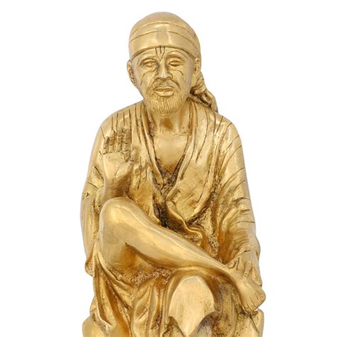 Sai Baba Statue Brass 7 Inch Shirdi Sai Baba Hindu Indian God Sai