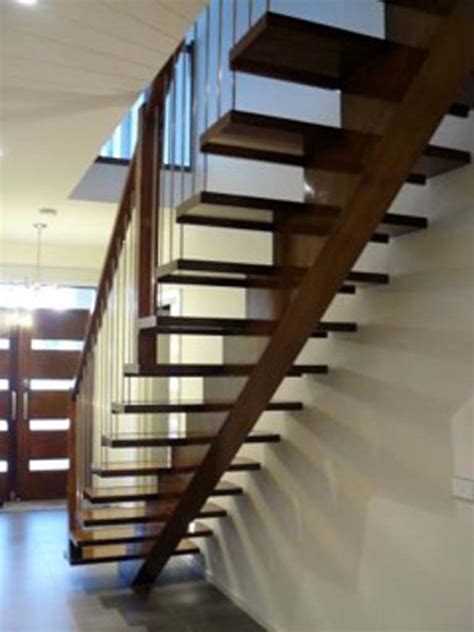 Staircase Modern Timber Central Stringer Coastal Staircases