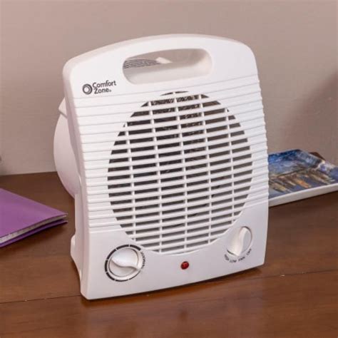 Comfort Zone Compact Portable Electric Space Heater Fan Combination ...