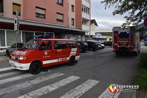 B2 Brand Müllcontainer Klein Feuerwehr Spittal Drau