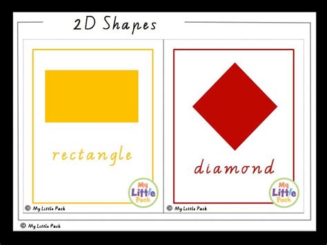 24 Colour And 2d Shape Cards Etsy