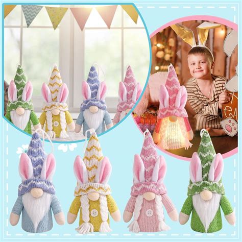 Buy Plush Easter Gnome With Easter Egg Indoor Spring Decor Rabbit