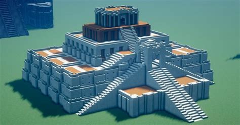 Sumerian Ziggurat Minecraft Blueprints Minecraft Designs Minecraft