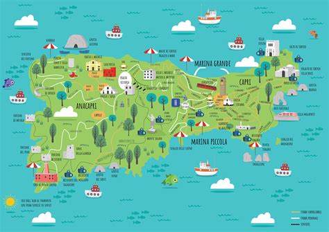 Capri Island Map :: Behance