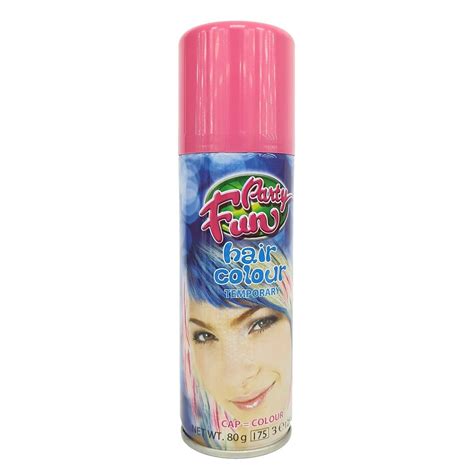Party Fun Coloured Hair Spray Instant Temporary Wash Out Hair Colour ...