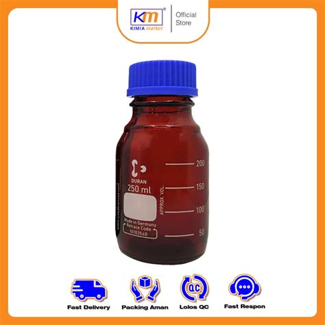 botol reagen botol sampel coklat ml duran lab bottle amber